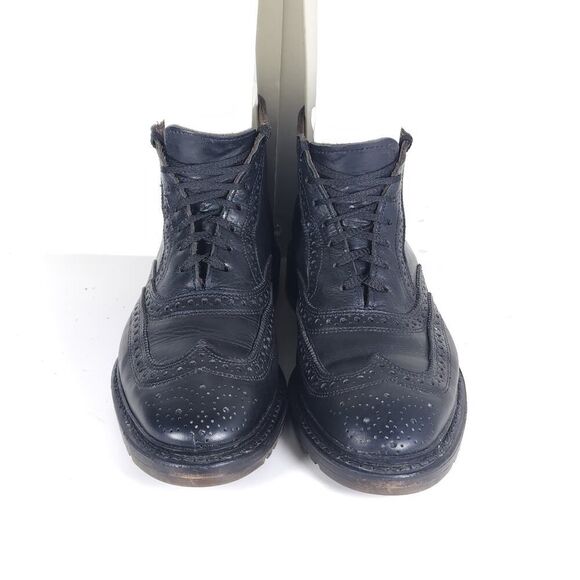 Allen Edmonds Men’s Stirling US8,5D Black Leather Wingtip Brogue Boots Made USA - Picture 3 of 16